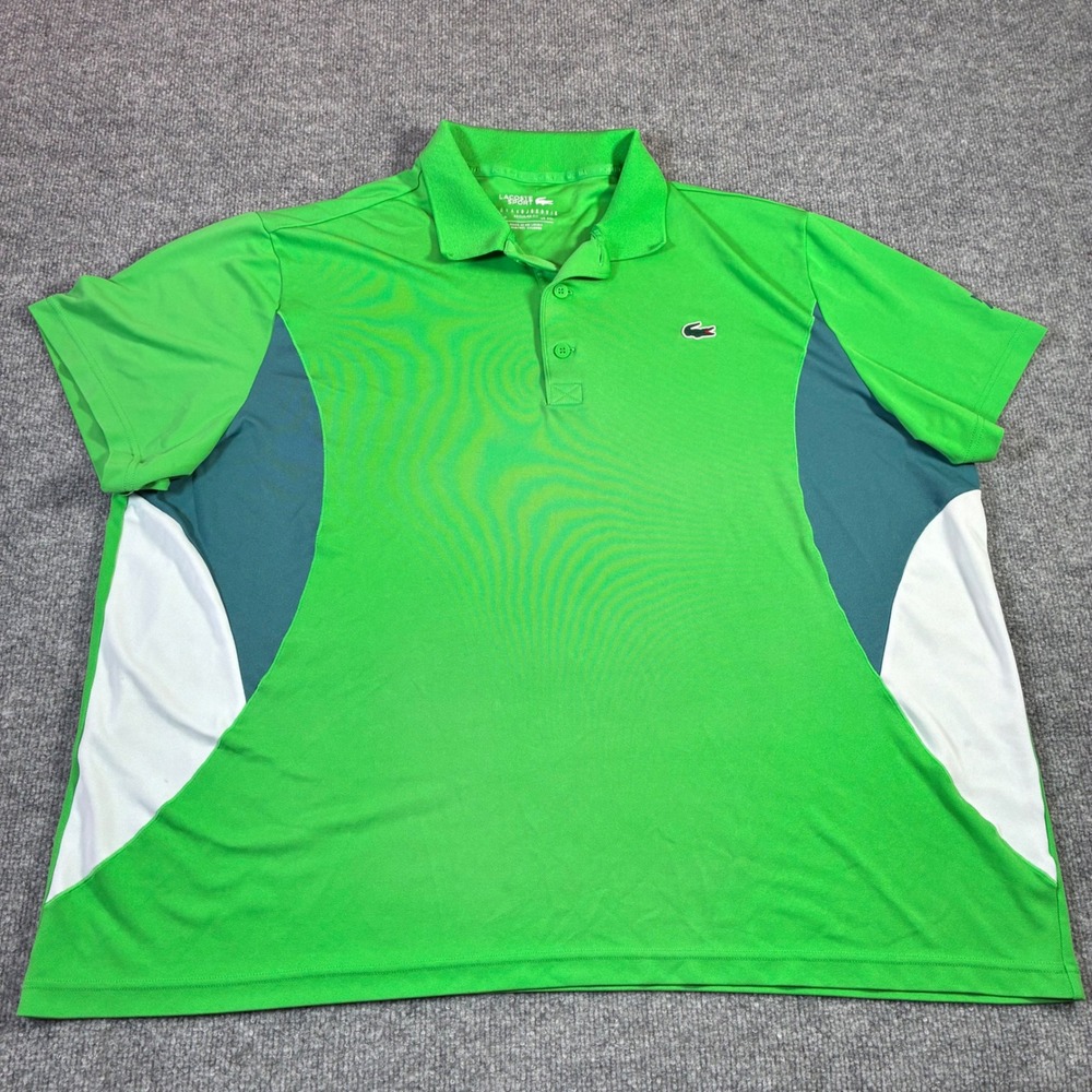Lacoste Sport Novak Djokovic Polo Shirt Mens 4XL Green Ultra Dry Tennis